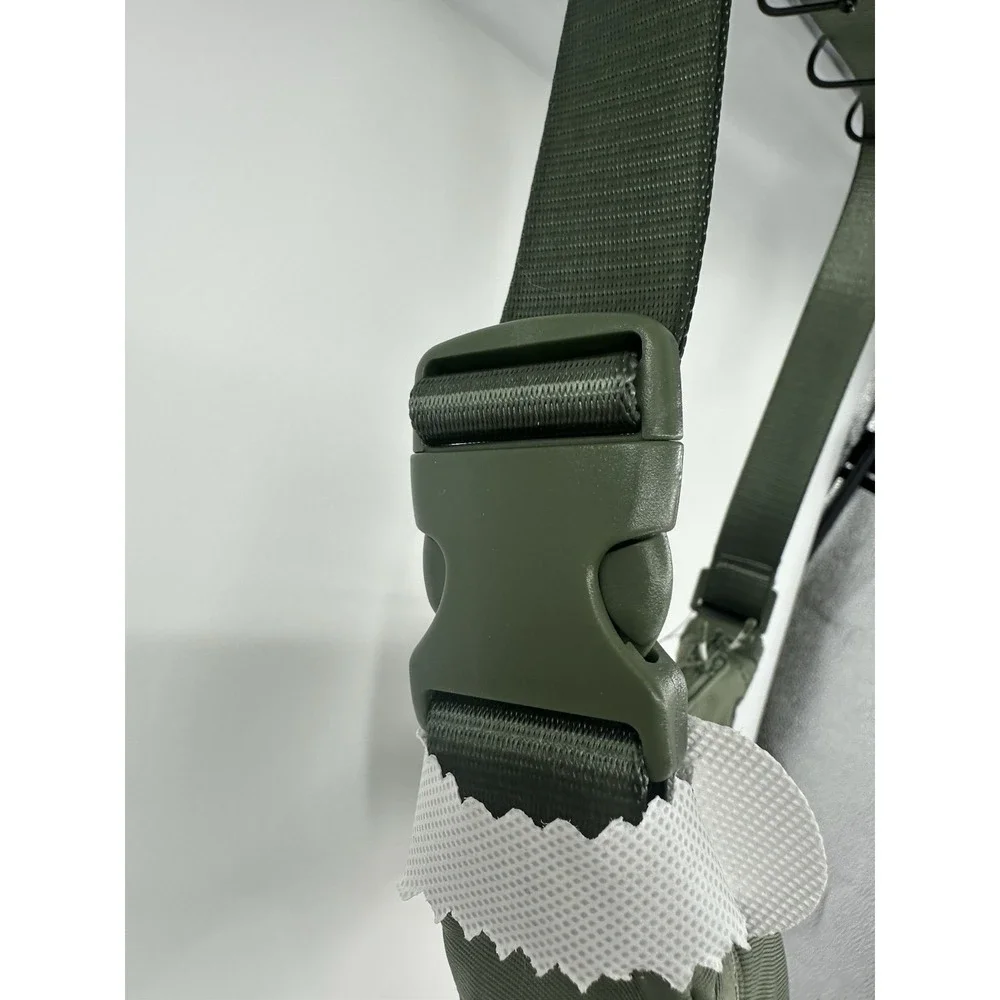 Fabletics The Sling Bag Adjustable Utility Green Zipper New 12X7 - Picture 6 of 15